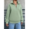 petite ateiler 3 iplik Şardonlu yarım fermuarlı sweatshirt mint