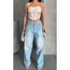 petite ateiler Baggy süper taş bıyık yıkama buz mavi d2007