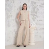 petite ateiler Broşlu yelek pantolon takım bej s255821