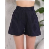 petite ateiler Çizgili düğmeli şort siyah s2551251