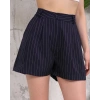 petite ateiler Çizgili düğmeli şort siyah s2551251