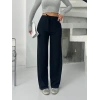 petite ateiler Fitilli şardonlu pantolon siyah a4058