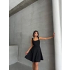 petite ateiler Kadın kare yaka kısa elbise s251188