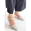 petite ateiler Lanna Bej Cilt Topuklu Ayakkabı