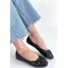 petite ateiler Lawy Siyah Rugan Babet Ayakkabı