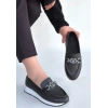 petite ateiler Otra Siyah Cilt Babet Ayakkabı