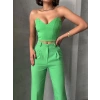petite ateiler Palazzo pantolonlu alt üst takım yeşil
