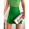 petite ateiler Pileli düğmeli etek açık yeşil s24811