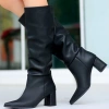 petite ateiler Roksa Siyah Cilt Topuklu Çizme