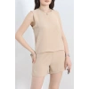 petite ateiler Şortlu Ayrobin takım bej
