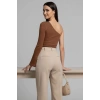 petite ateiler Tek Omuzlu Basic Bluz kahve T4275