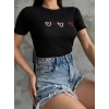 petite ateiler Üçlü kalp nakışlı bluz
