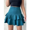 petite ateiler Valonlu fırfırlı etek yeşil s24681