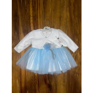 petite ateiler 9-18 aylık prenses elbise mavi