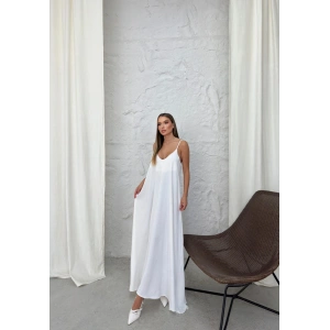 petite ateiler Aerobin uzun elbise beyaz pt