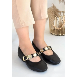 petite ateiler Atnis Siyah Cilt Babet Ayakkabı