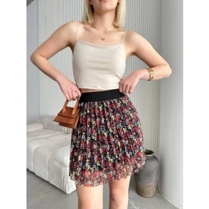 petite ateiler Baskılı astarlı mini etek