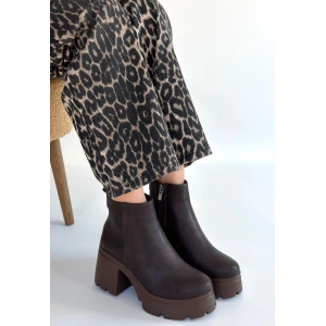 petite ateiler Belay Acı Kahve Nubuk Topuklu Bot