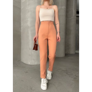 petite ateiler Beli lastikli karamel pantolon