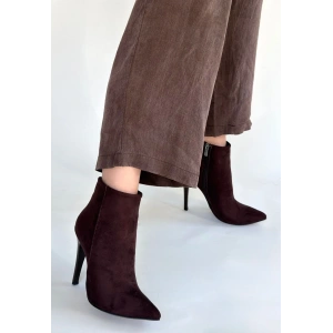 petite ateiler Blan Acı Kahve Süet Topuklu Bot