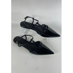 petite ateiler Canca Siyah Rugan Babet Ayakkabı