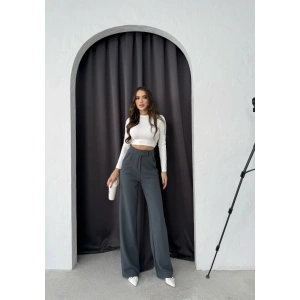 petite ateiler Cırtlı pantolon krep füme pt