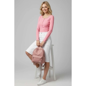 petite ateiler Çıtçıt Detaylı Bluz Pembe T4343