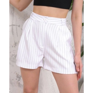 petite ateiler Çizgili düğmeli şort beyaz s2551251