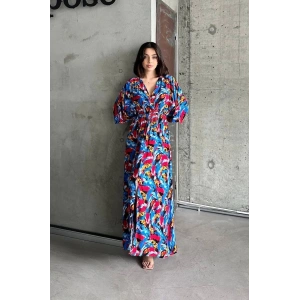 petite ateiler Dokuma baskılı yarasa kol elbise s8124