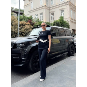 petite ateiler Düğme yakalı siyah alt üst takım s3943