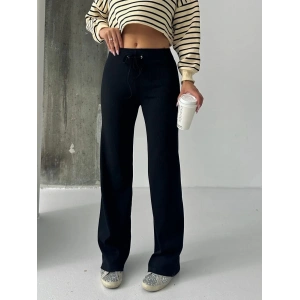 petite ateiler Fit comfort siyah salaş pantolon A6011