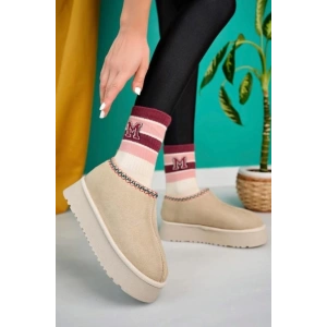 petite ateiler Foyk Bej Süet Bot