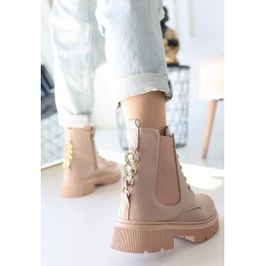 petite ateiler Harte Nude Cilt Bağcıklı Bot