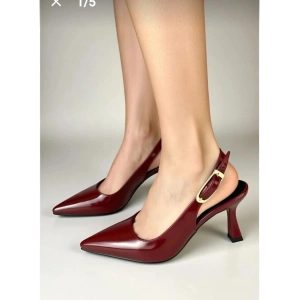 petite ateiler Hies Bordo Rugan Topuklu Ayakkabı