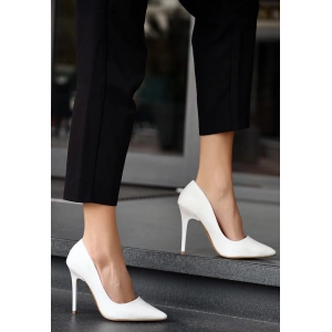 petite ateiler Hillar Beyaz Cilt Stiletto Ayakkabı