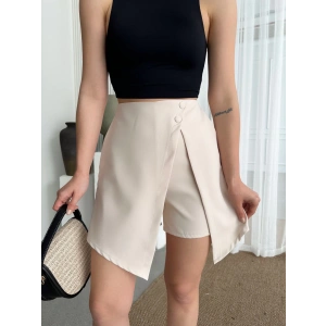 petite ateiler İki düğmeli şort etek S24046