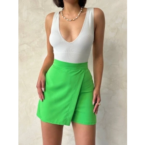 petite ateiler Kapaklı şort etek yeşil s24901