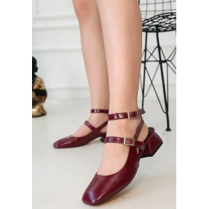 petite ateiler Karmi Mürdüm Cilt Topuklu Ayakkabı