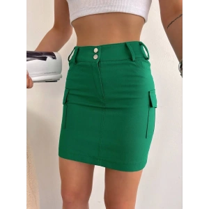 petite ateiler Körüklü cep etek yeşil s24904