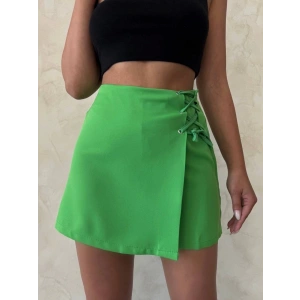 petite ateiler Kuş gözü şort etek yeşil s25819