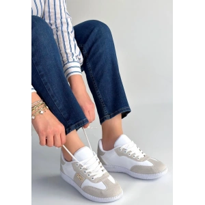 petite ateiler Lunga Beyaz Cilt Bağcıklı Spor Ayakkabı