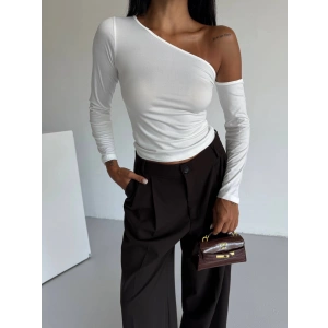 petite ateiler Omuz detaylı kollu bluz beyaz f2336