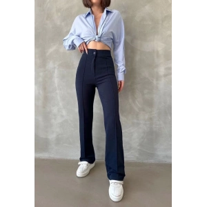 petite ateiler Önü cumalı ithal krep pantolon