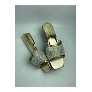 petite ateiler Ortu Gold Cilt İşlemeli Terlik