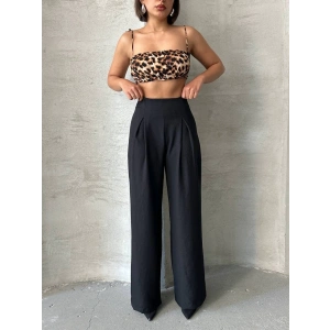 petite ateiler Pileli keten pantolon s255046