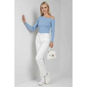 petite ateiler Tek Omuz İpli Bluz mavi t4328