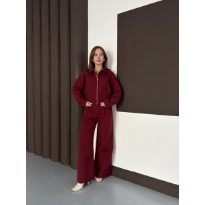 petite ateiler Trenç takım alt üst bordo ons