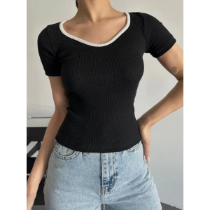 petite ateiler V yaka biyeli bluz