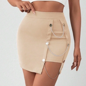 petite ateiler Zincirli mini etek s241008