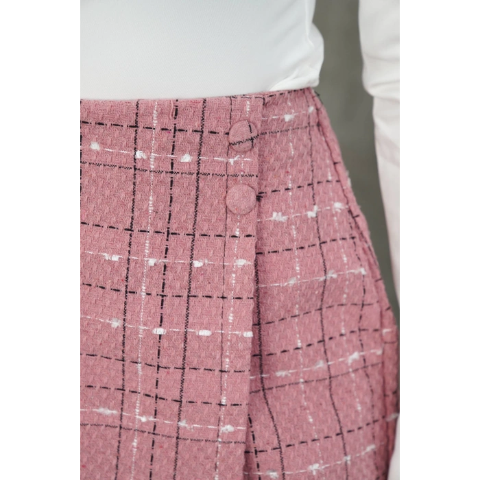 petite ateiler İki düğmeli şort etek pembe h26414